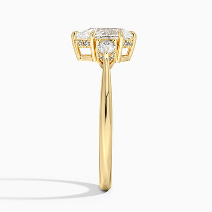 1.60 Carat Princess Halo Design Solitaire Lab Diamond Ring 18K - Florina 