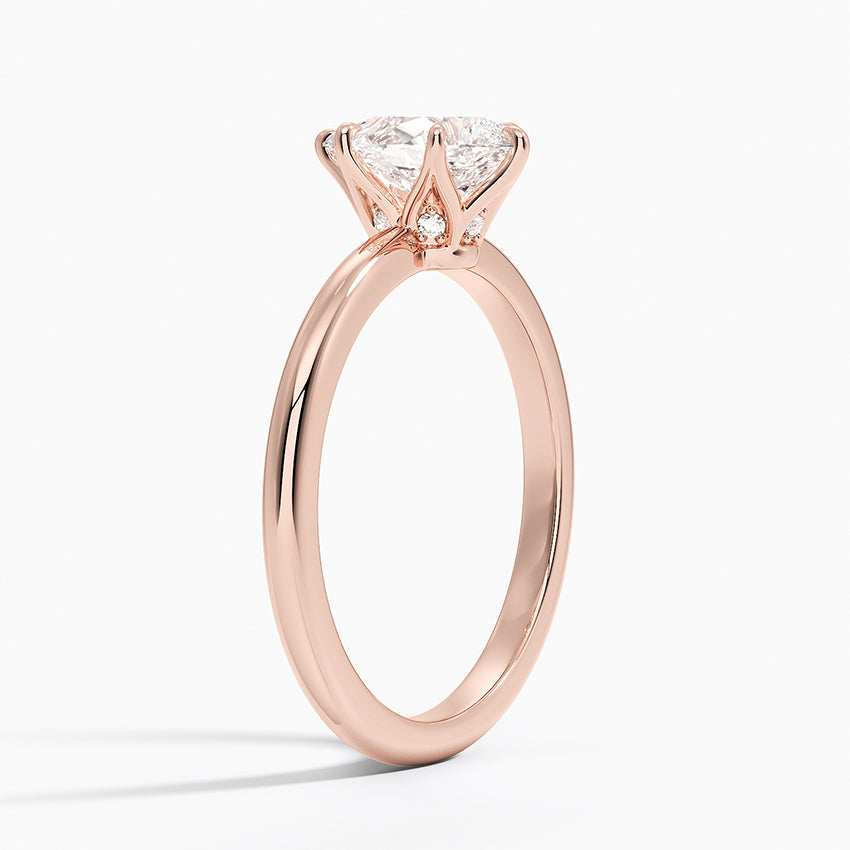 1.10 Karat Damla Kesim Hidden Halo Tasarım Tektaş Laboratuvar Pırlanta Yüzük - Bern - Bold Diamonds