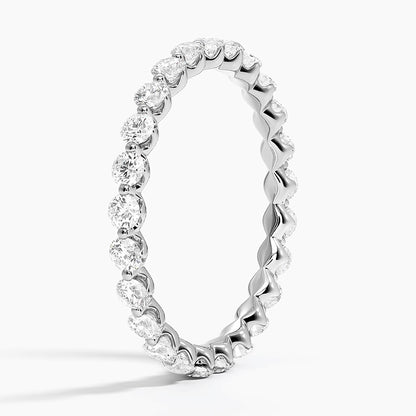 Tam Tur 1.00 Karat Yuvarlak Kesim Laboratuvar Pırlanta Yüzük 18K - Bold Diamonds