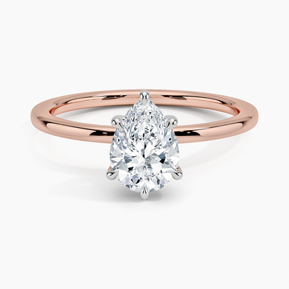 1.60 Carat Princess Halo Design Solitaire Lab Diamond Ring 18K - Florina 