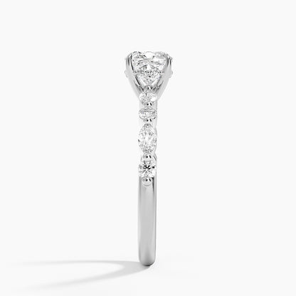 1.60 Carat Princess Halo Design Solitaire Lab Diamond Ring 18K - Florina 