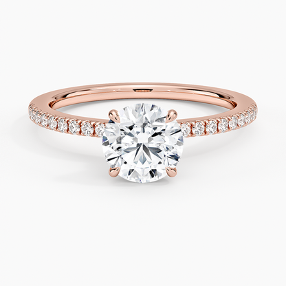 1.60 Carat Princess Halo Design Solitaire Lab Diamond Ring 18K - Florina 