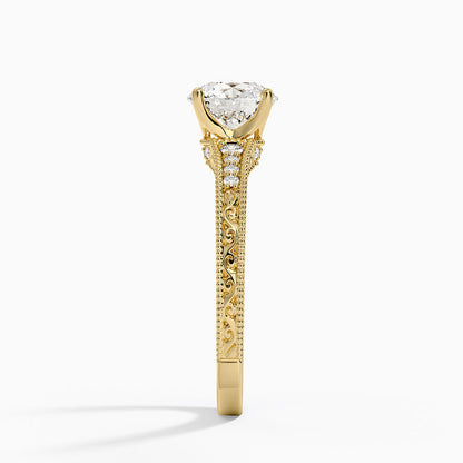 1.60 Carat Princess Halo Design Solitaire Lab Diamond Ring 18K - Florina 