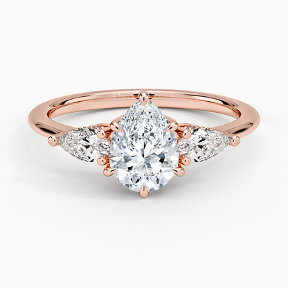 1.60 Carat Princess Halo Design Solitaire Lab Diamond Ring 18K - Florina 
