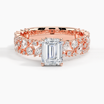 2.00 Emerald Kesim Özel Tasarım Tektaş Laboratuvar Pırlanta Yüzük  - Aylora