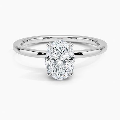 1.60 Carat Princess Halo Design Solitaire Lab Diamond Ring 18K - Florina 