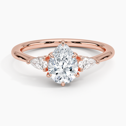 1.60 Carat Princess Halo Design Solitaire Lab Diamond Ring 18K - Florina 