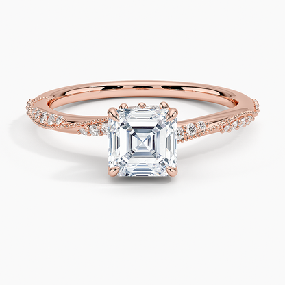 1.60 Carat Princess Halo Design Solitaire Lab Diamond Ring 18K - Florina 