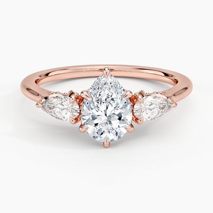 1.60 Carat Princess Halo Design Solitaire Lab Diamond Ring 18K - Florina 
