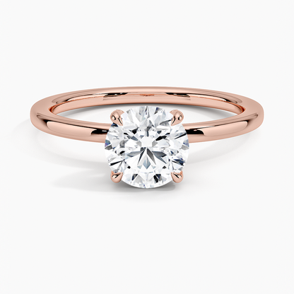 1.60 Carat Princess Halo Design Solitaire Lab Diamond Ring 18K - Florina 