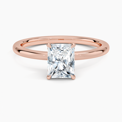 1.60 Carat Princess Halo Design Solitaire Lab Diamond Ring 18K - Florina 