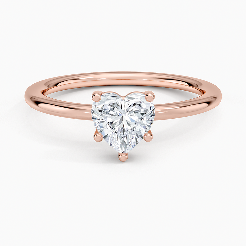 1.10 Karat Kalp Kesim Hidden Halo Tasarım Tektaş Laboratuvar Pırlanta Yüzük - Lucerne