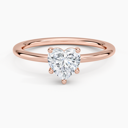 1.10 Kalp Kesim Hidden Halo Tasarım Tektaş Laboratuvar Pırlanta Yüzük - Melara