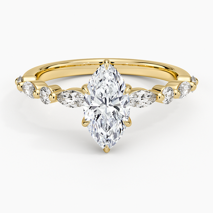 1.60 Carat Princess Halo Design Solitaire Lab Diamond Ring 18K - Florina 