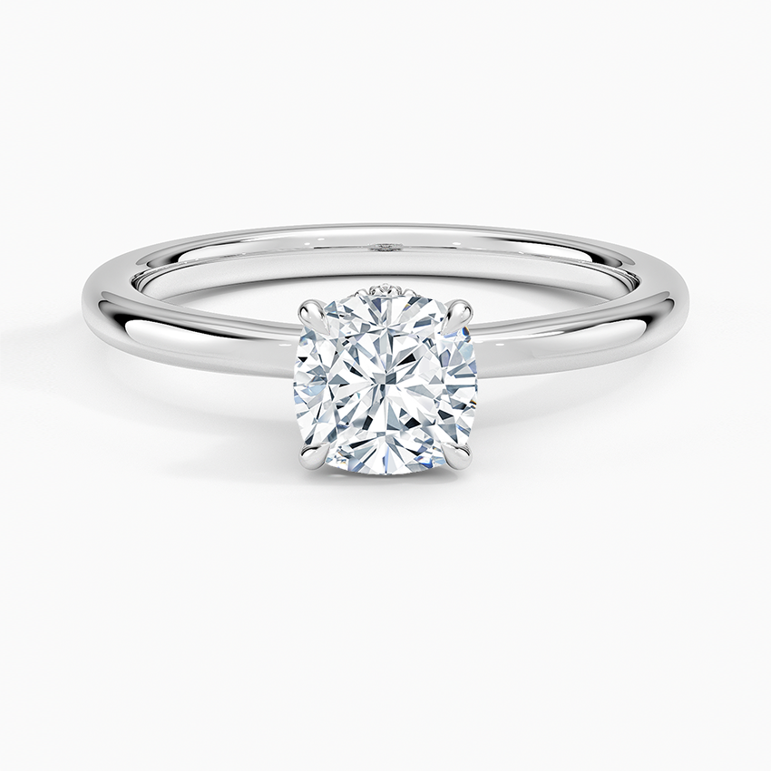 1.15 Cushion Kesim Hidden Halo Tasarım Tektaş Laboratuvar Pırlanta Yüzük - Vilora