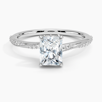 1.60 Carat Princess Halo Design Solitaire Lab Diamond Ring 18K - Florina 
