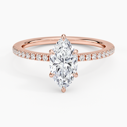 1.60 Carat Princess Halo Design Solitaire Lab Diamond Ring 18K - Florina 