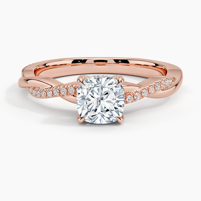 1.60 Carat Princess Halo Design Solitaire Lab Diamond Ring 18K - Florina 