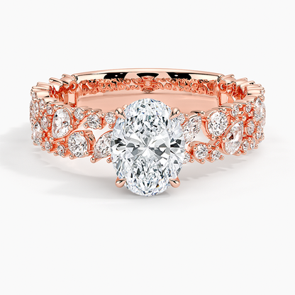 2.00 Oval Kesim Özel Tasarım Tektaş Laboratuvar Pırlanta Yüzük - Aylora