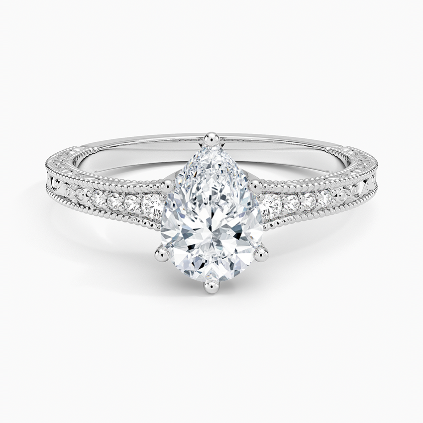 1.60 Carat Princess Halo Design Solitaire Lab Diamond Ring 18K - Florina 