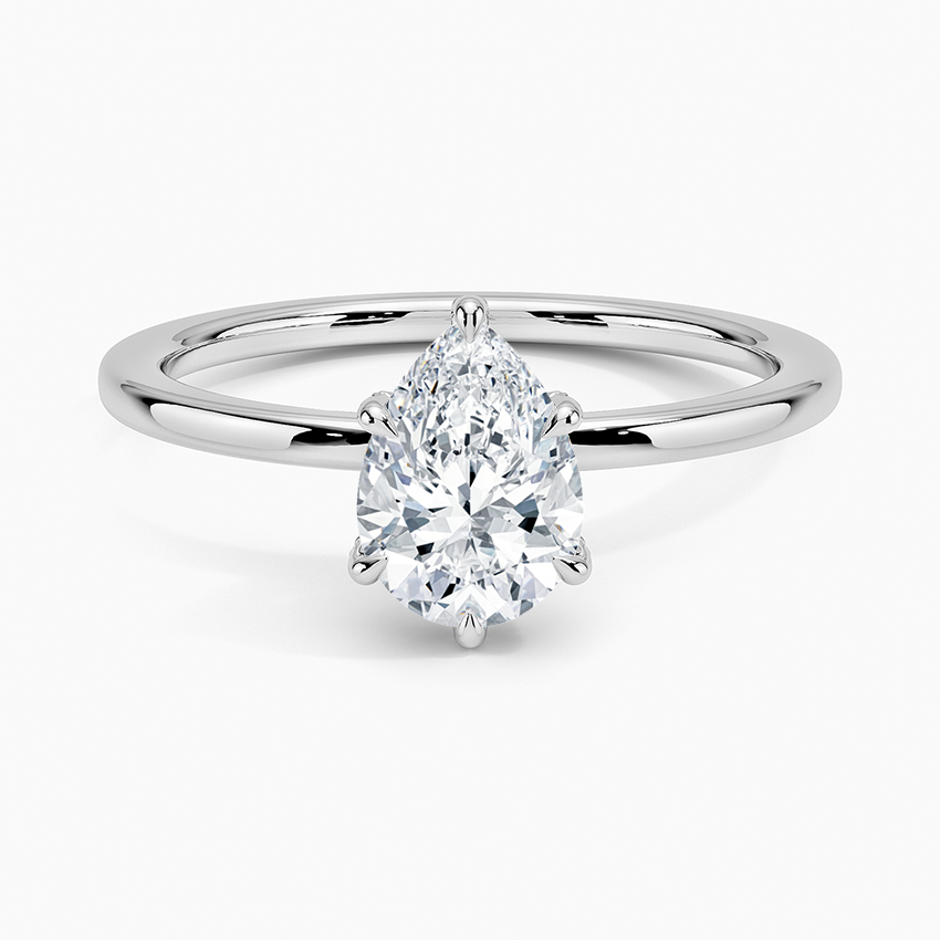 1.15 Karat Damla Kesim Hidden Halo Tasarım Tektaş Laboratuvar Pırlanta Yüzük - Gilora - Bold Diamonds