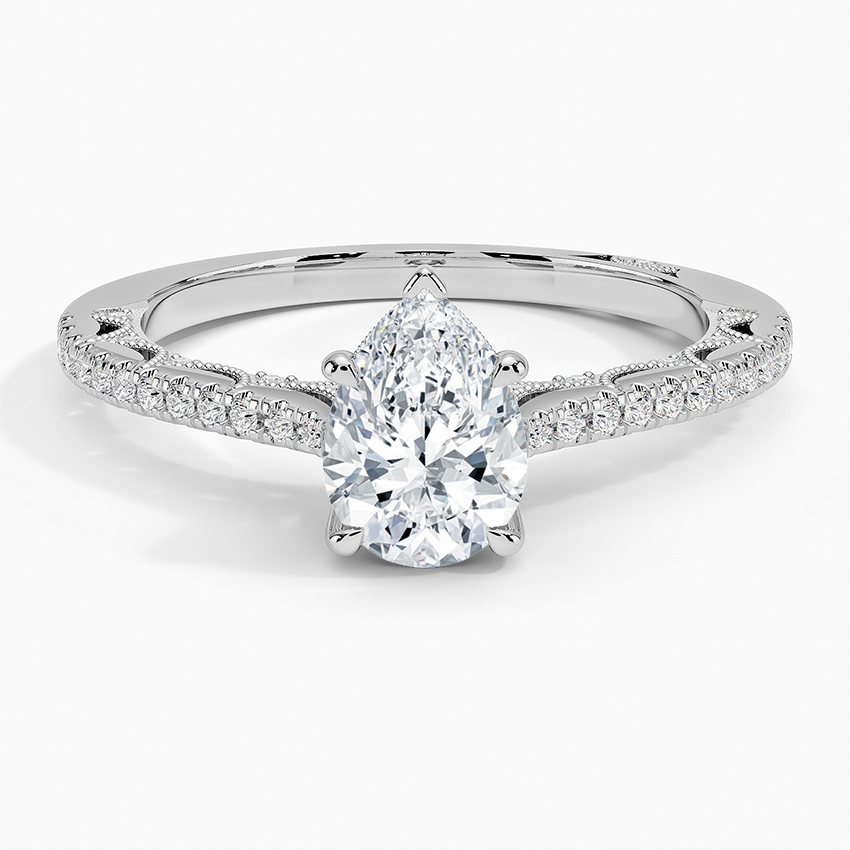 1.50 Damla Kesim Halo Tasarım Tektaş Laboratuvar Pırlanta Yüzük - Nilara