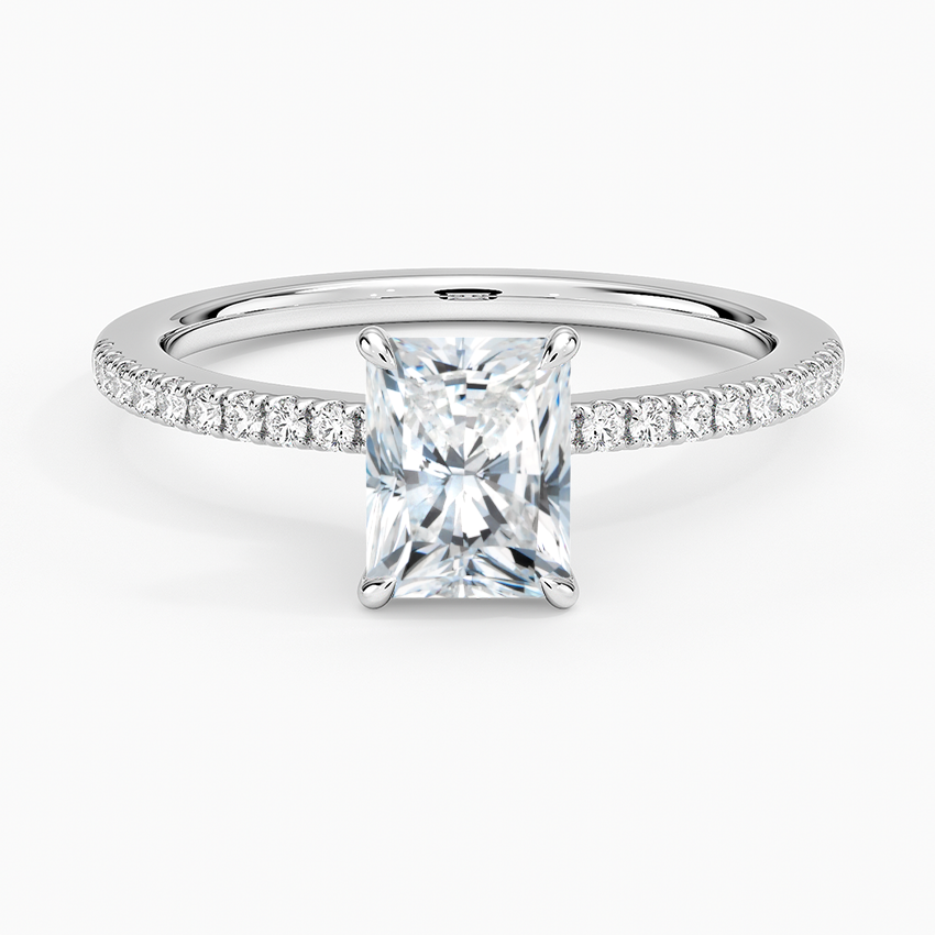 1.25 Karat Radiant Kesim Hidden Halo Tasarım Tektaş Laboratuvar Pırlanta Yüzük - Filora - Bold Diamonds