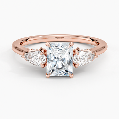 1.60 Carat Princess Halo Design Solitaire Lab Diamond Ring 18K - Florina 