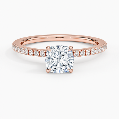 1.60 Carat Princess Halo Design Solitaire Lab Diamond Ring 18K - Florina 