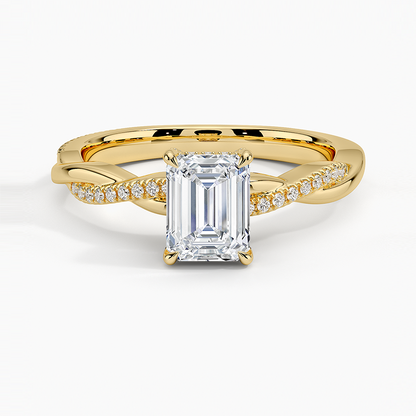 1.60 Carat Princess Halo Design Solitaire Lab Diamond Ring 18K - Florina 
