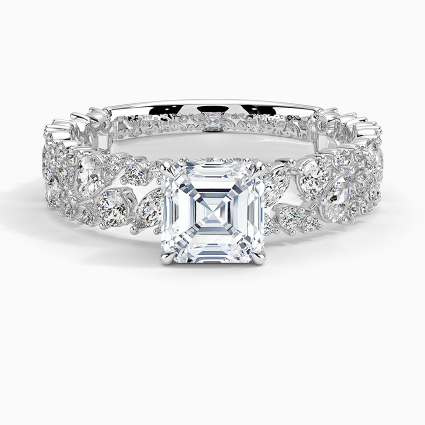 2.00 Asscher Kesim Özel Tasarım Tektaş Laboratuvar Pırlanta Yüzük - Aylora