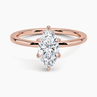 1.60 Carat Princess Halo Design Solitaire Lab Diamond Ring 18K - Florina 