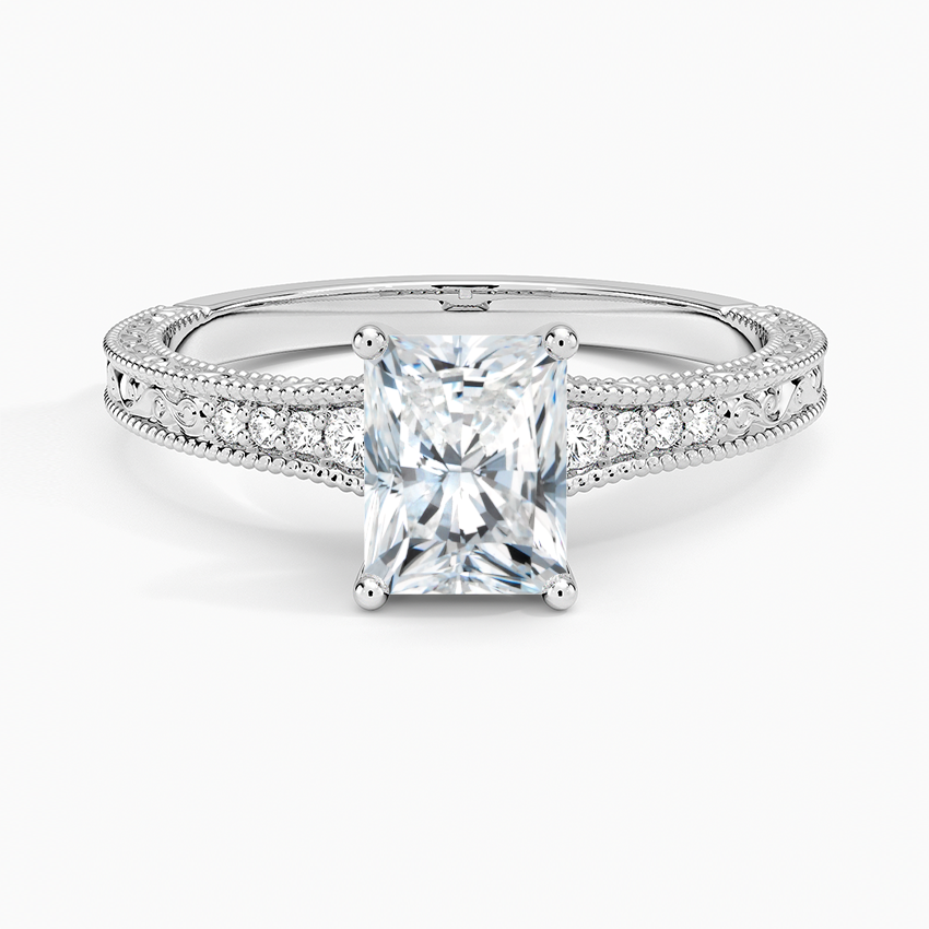 1.60 Carat Princess Halo Design Solitaire Lab Diamond Ring 18K - Florina 