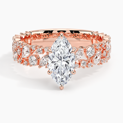 2.00 Marquise Kesim Özel Tasarım Tektaş Laboratuvar Pırlanta Yüzük - Aylora