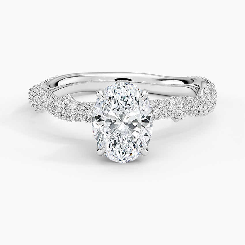 1.75 Oval Kesim Hidden Halo Tasarım Tektaş Laboratuvar Pırlanta Yüzük - Filara