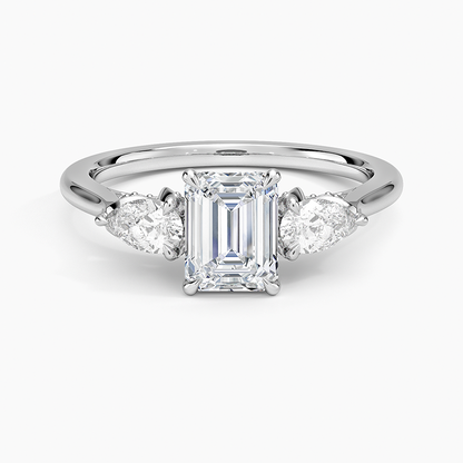 1.60 Carat Princess Halo Design Solitaire Lab Diamond Ring 18K - Florina 