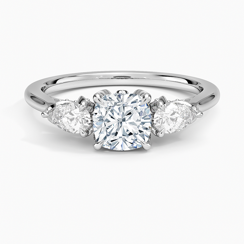 1.60 Carat Princess Halo Design Solitaire Lab Diamond Ring 18K - Florina 