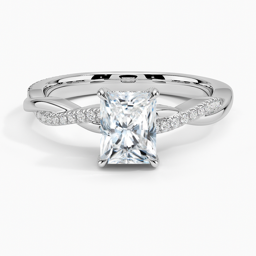 1.60 Carat Princess Halo Design Solitaire Lab Diamond Ring 18K - Florina 