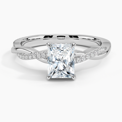 1.60 Carat Princess Halo Design Solitaire Lab Diamond Ring 18K - Florina 