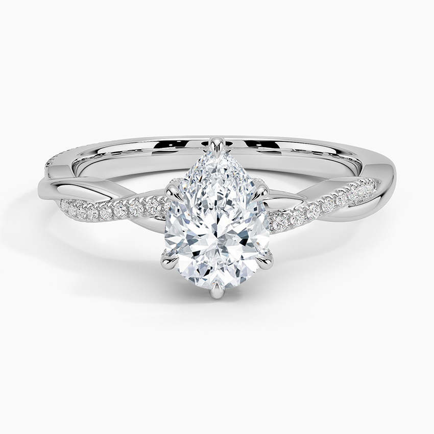 1.60 Carat Princess Halo Design Solitaire Lab Diamond Ring 18K - Florina 