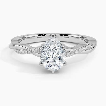 1.60 Carat Princess Halo Design Solitaire Lab Diamond Ring 18K - Florina 