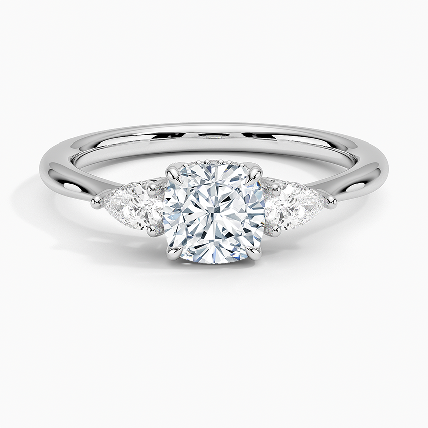1.60 Carat Princess Halo Design Solitaire Lab Diamond Ring 18K - Florina 