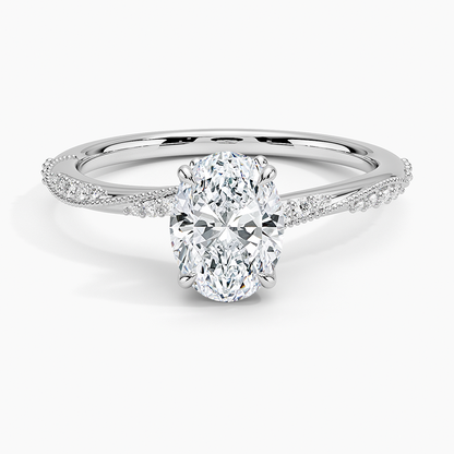 1.60 Carat Princess Halo Design Solitaire Lab Diamond Ring 18K - Florina 