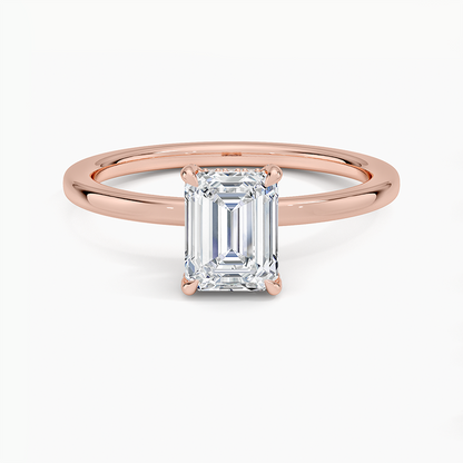 1.60 Carat Princess Halo Design Solitaire Lab Diamond Ring 18K - Florina 