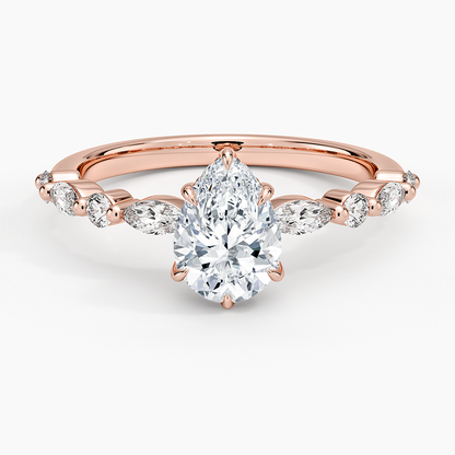 1.60 Carat Princess Halo Design Solitaire Lab Diamond Ring 18K - Florina 
