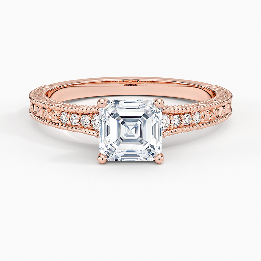 1.15 Karat Asscher Kesim Hidden Halo Tasarım Tektaş Laboratuvar Pırlanta Yüzük - Venice