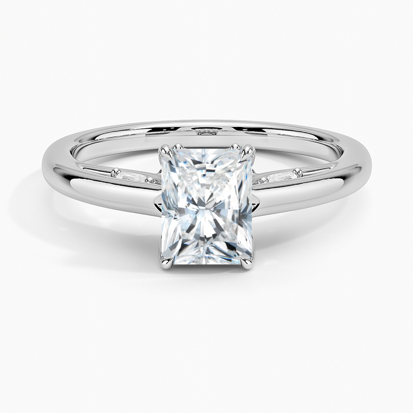 1.30 Radiant Kesim Hidden Halo Tasarım Tektaş Laboratuvar Pırlanta Yüzük - Dalara