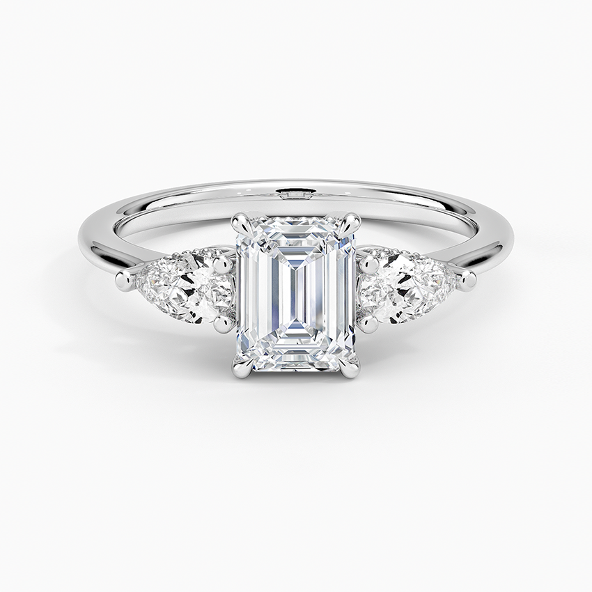 1.60 Carat Princess Halo Design Solitaire Lab Diamond Ring 18K - Florina 