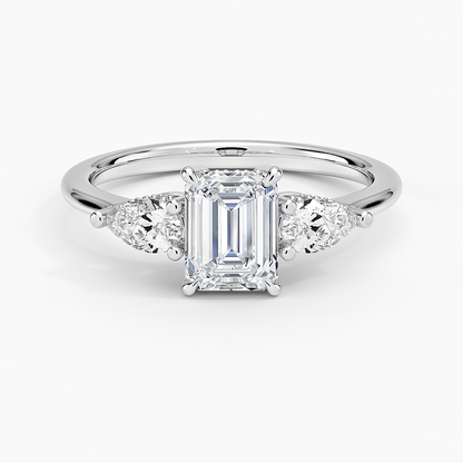1.60 Carat Princess Halo Design Solitaire Lab Diamond Ring 18K - Florina 