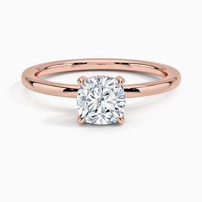 1.60 Carat Princess Halo Design Solitaire Lab Diamond Ring 18K - Florina 
